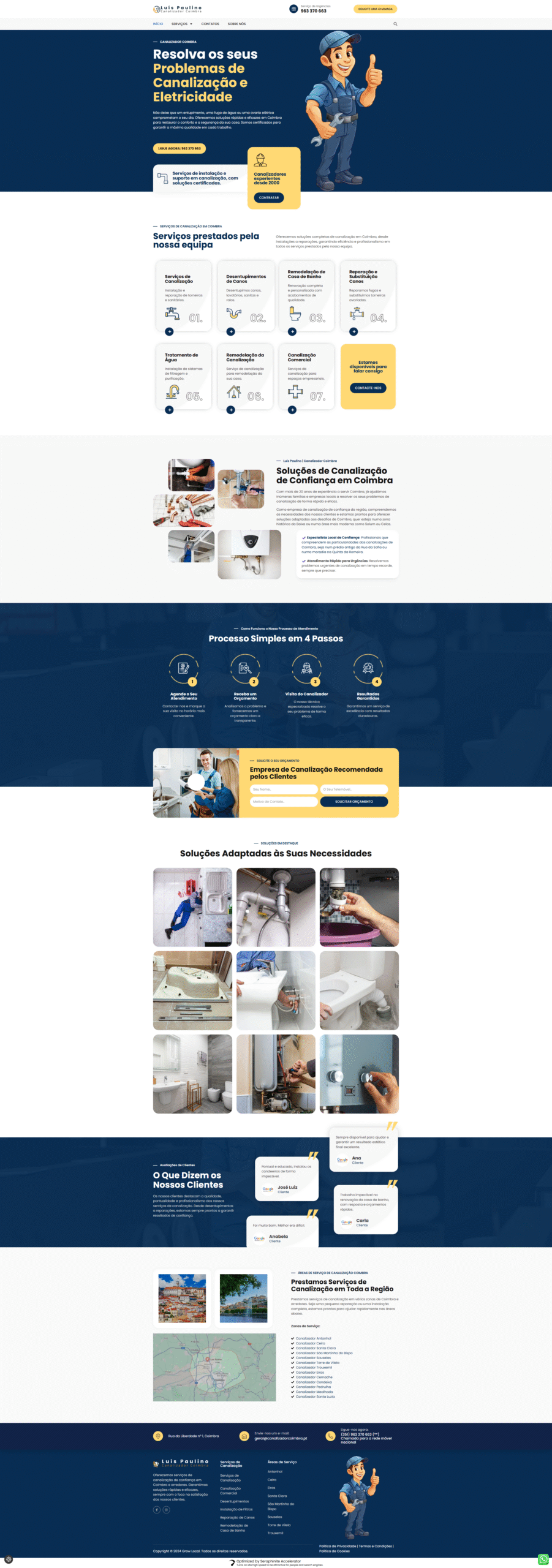 Website Canalizador Coimbra