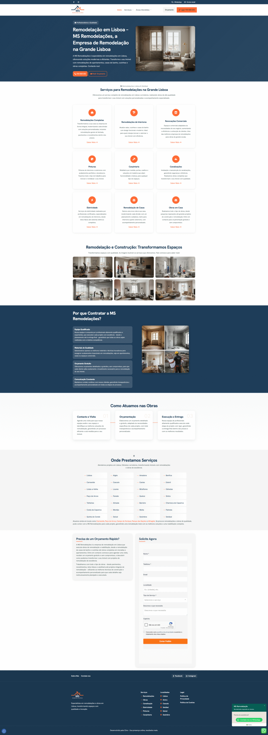 Website MS Remodelações